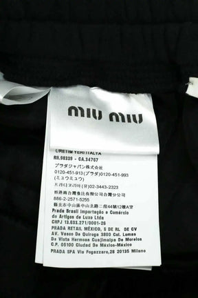 Pantalon de sport Miu Miu Noir en Viscose