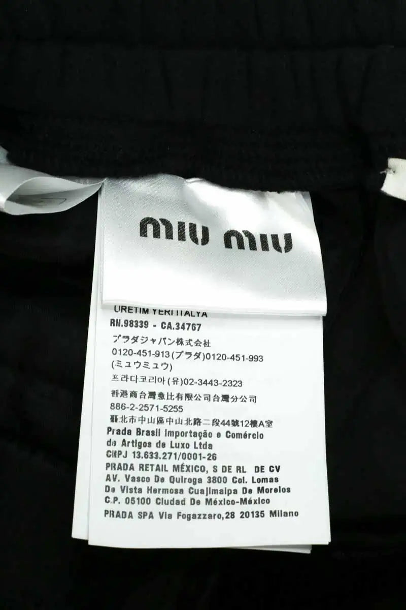 Pantalon de sport Miu Miu Noir en Viscose