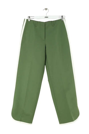 Pantalon Dries Van Noten Vert en Coton, taille M - Seconde Main