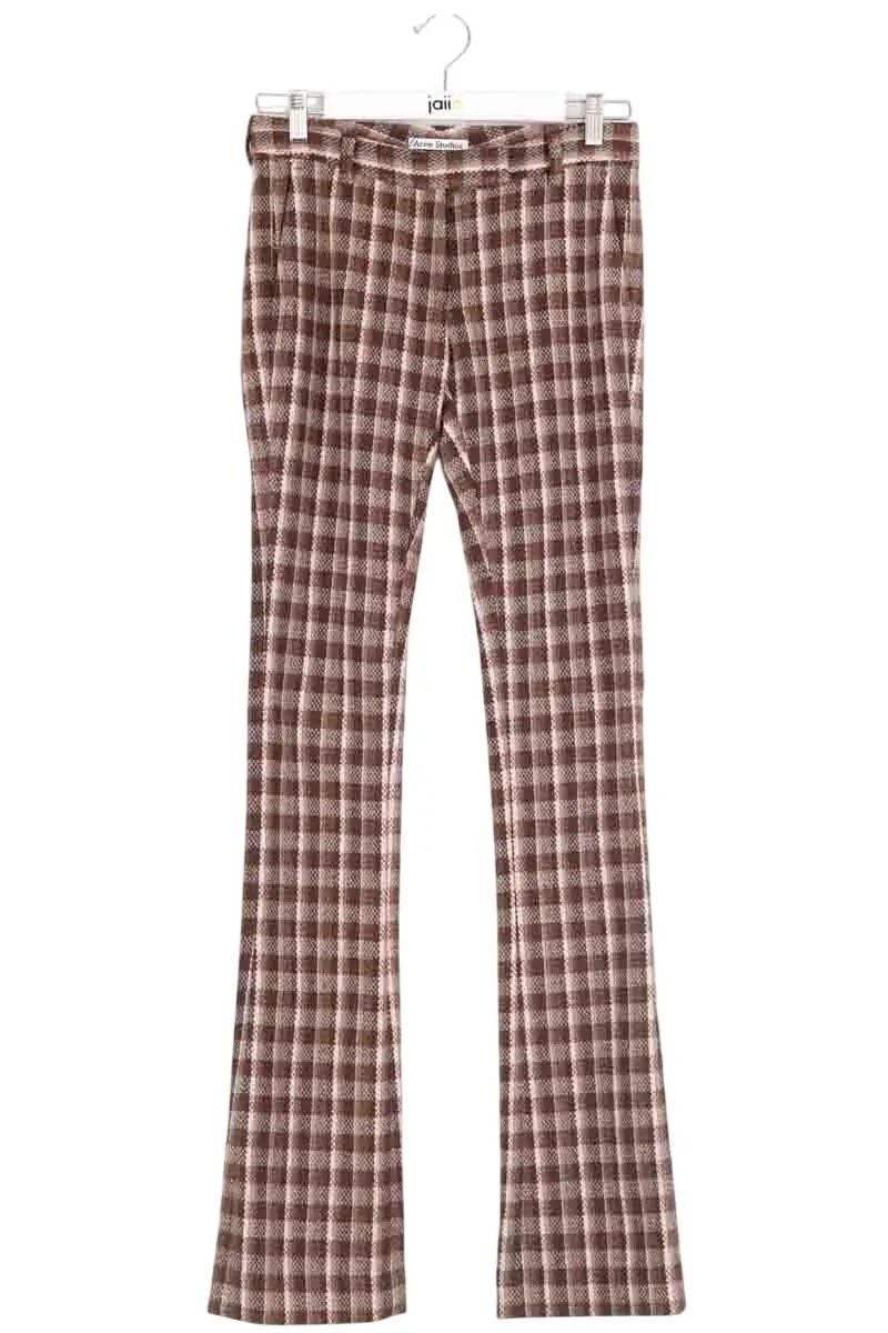 Pantalon droit Acne Studios Marron en Laine, taille XXS - Seconde Main