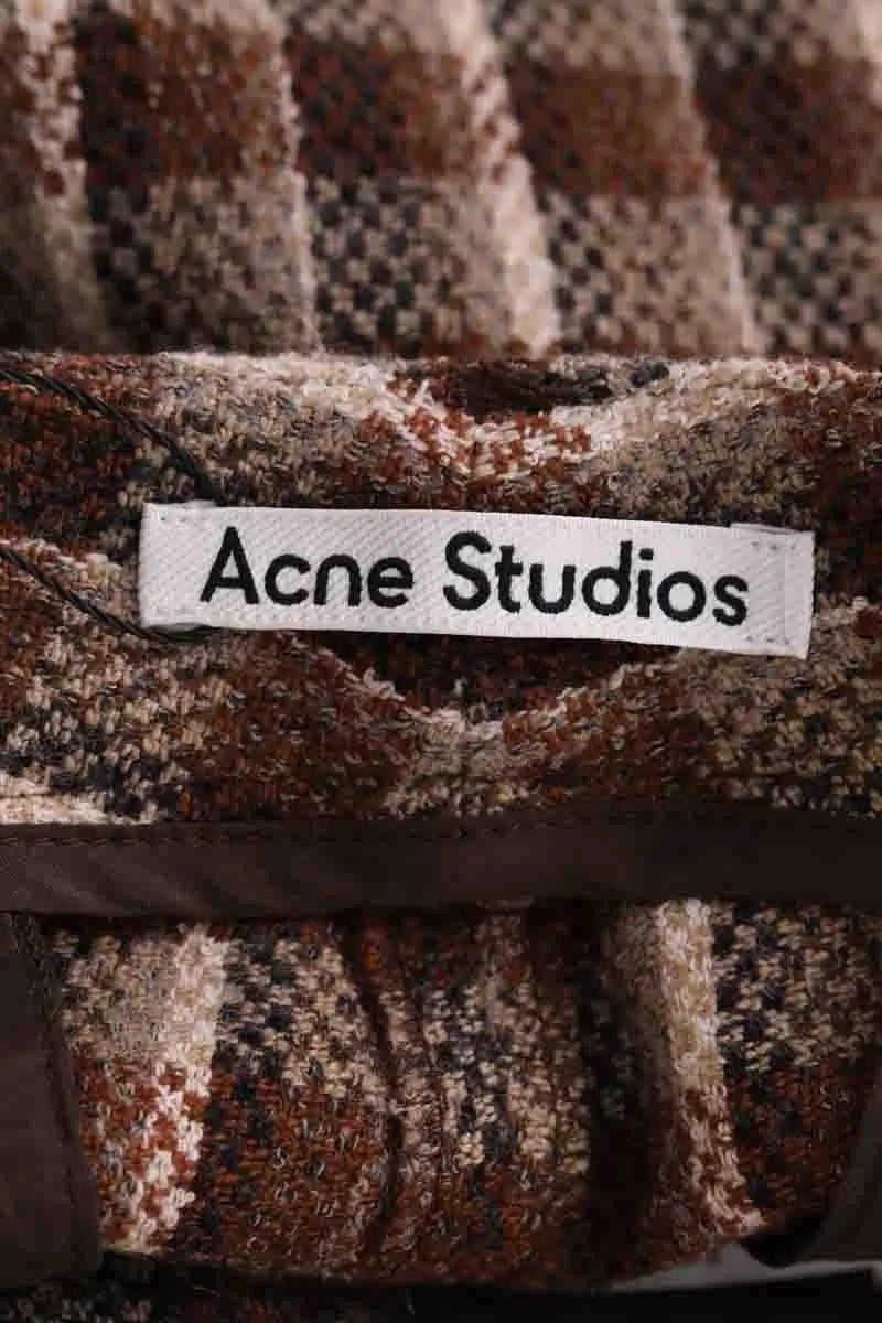 Pantalon droit Acne Studios Marron en Laine