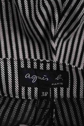 Pantalon droit Agnès B. Noir en Coton
