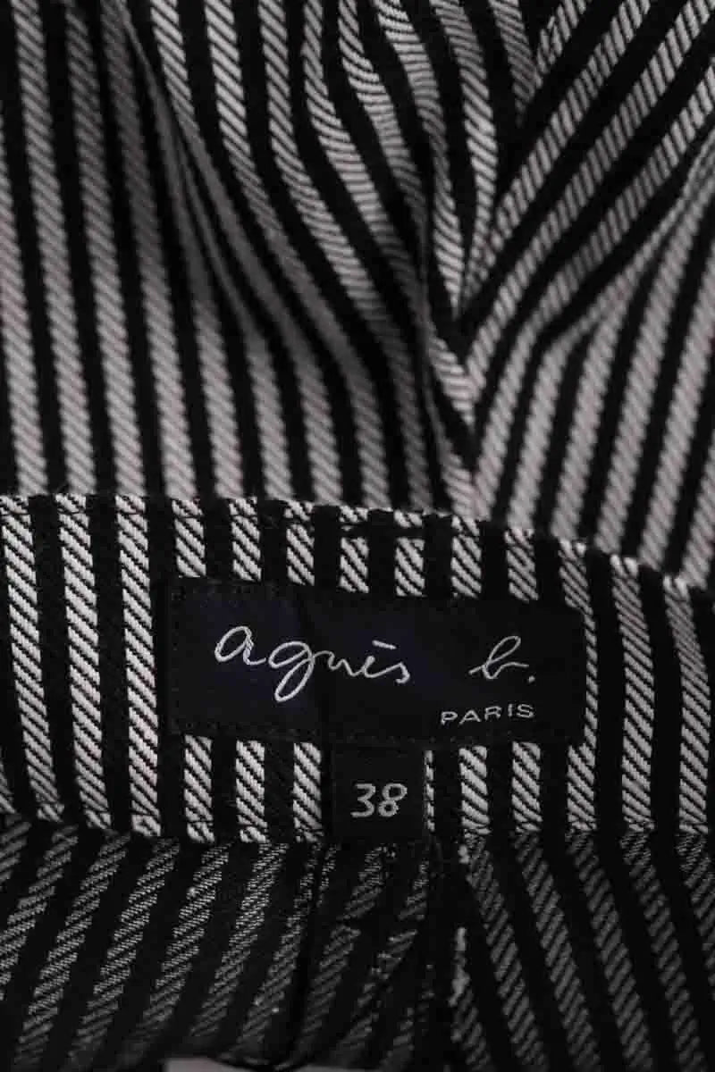 Pantalon droit Agnès B. Noir en Coton