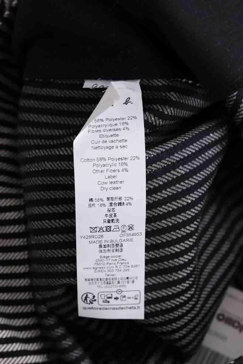 Pantalon droit Agnès B. Noir en Coton