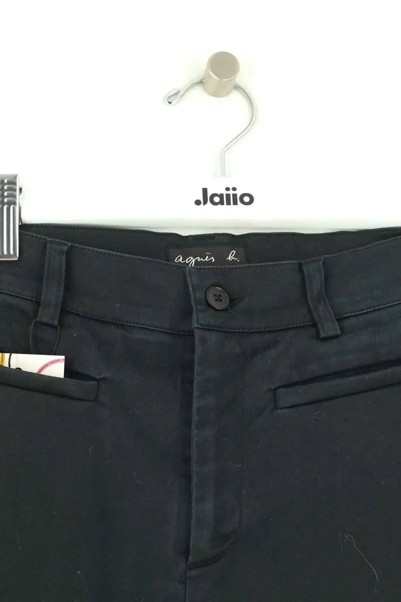 Pantalon droit Agnès B. Noir en Coton