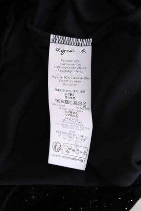 Pantalon droit Agnès B. Noir en Synthétique