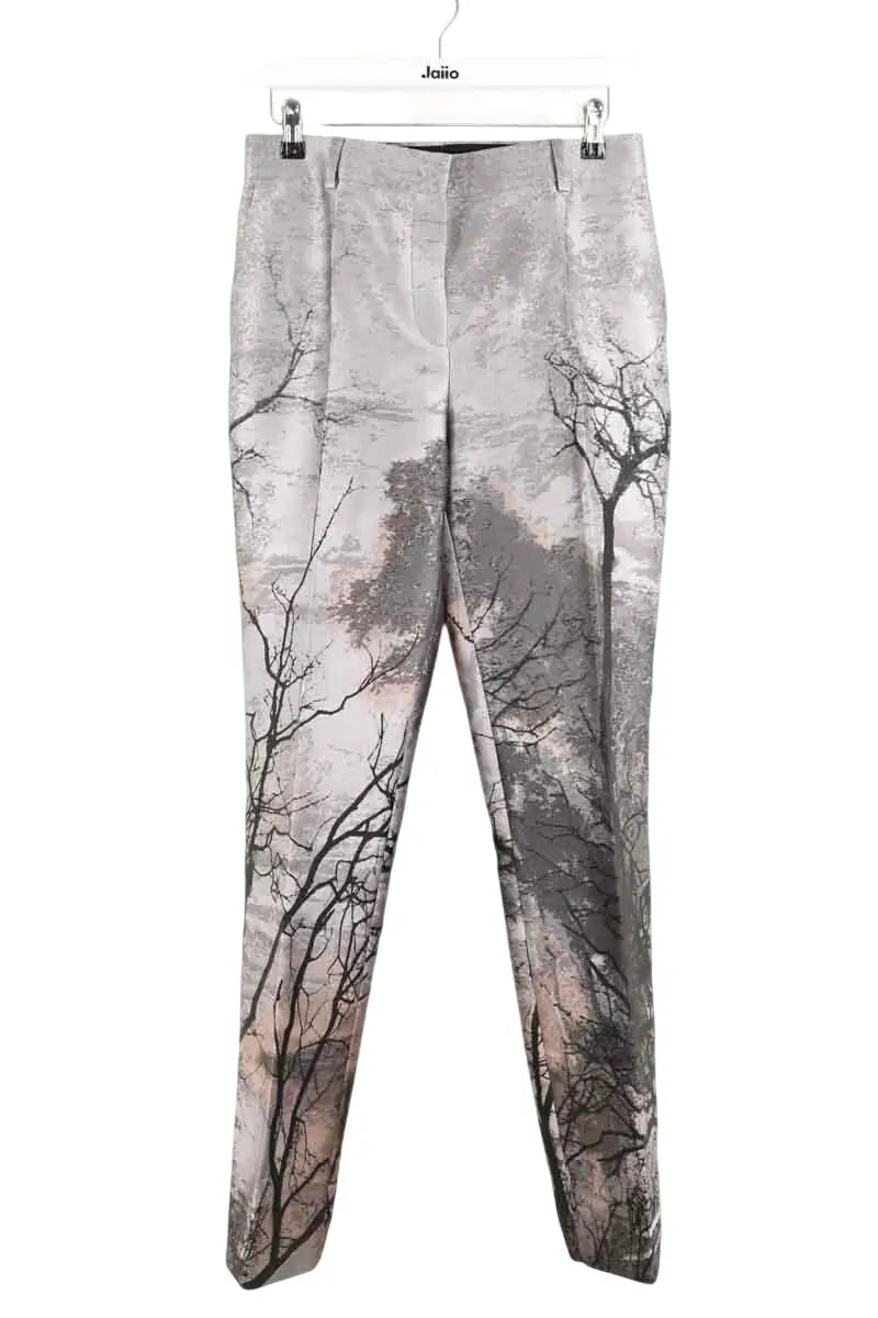 Pantalon droit Alberta Ferretti Gris en Polyester, taille S - Seconde Main