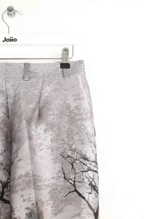 Pantalon droit Alberta Ferretti Gris en Polyester