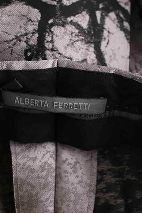 Pantalon droit Alberta Ferretti Gris en Polyester