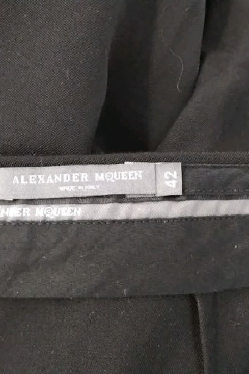 Pantalon droit Alexander McQueen Noir en Laine