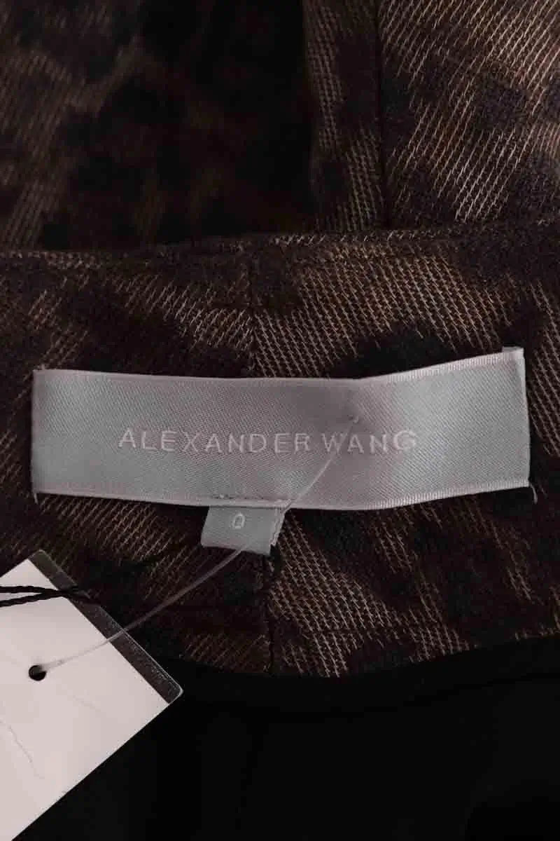 Pantalon droit Alexander Wang Marron en Coton