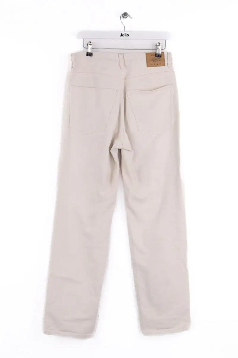 Pantalon droit American Vintage Ecru en Coton