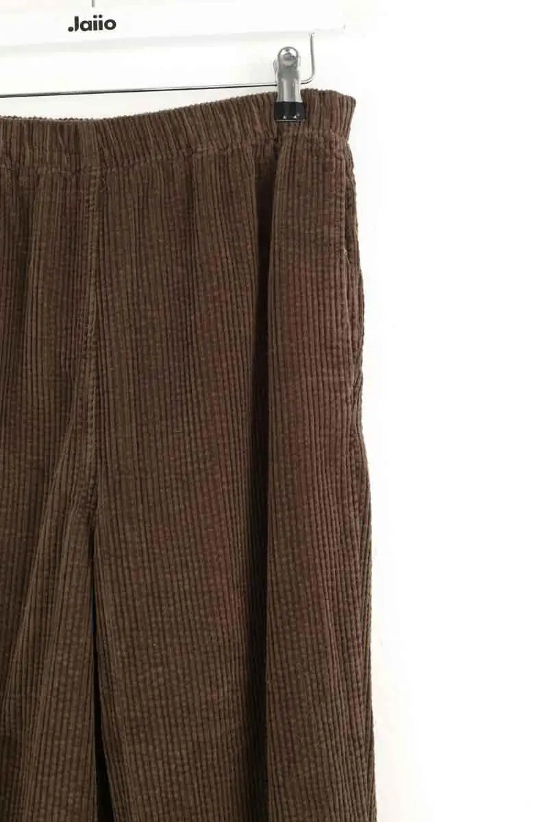 Pantalon droit American Vintage Kaki en Coton