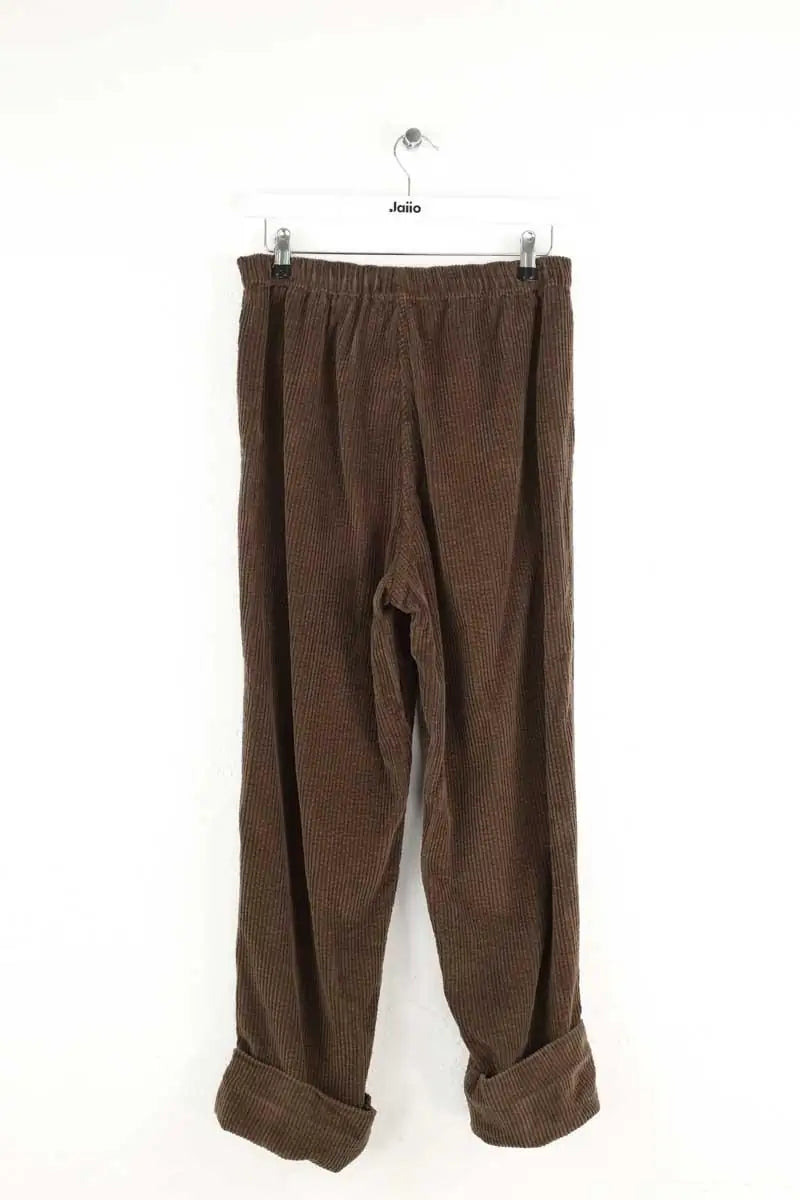 Pantalon droit American Vintage Kaki en Coton