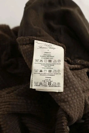 Pantalon droit American Vintage Kaki en Coton