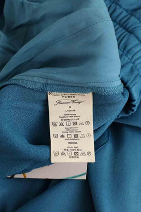 Pantalon droit American Vintage Neptune Bleu en Viscose
