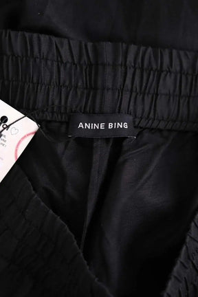 Pantalon droit Anine Bing Noir en Synthétique