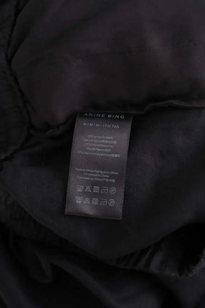 Pantalon droit Anine Bing Noir en Synthétique