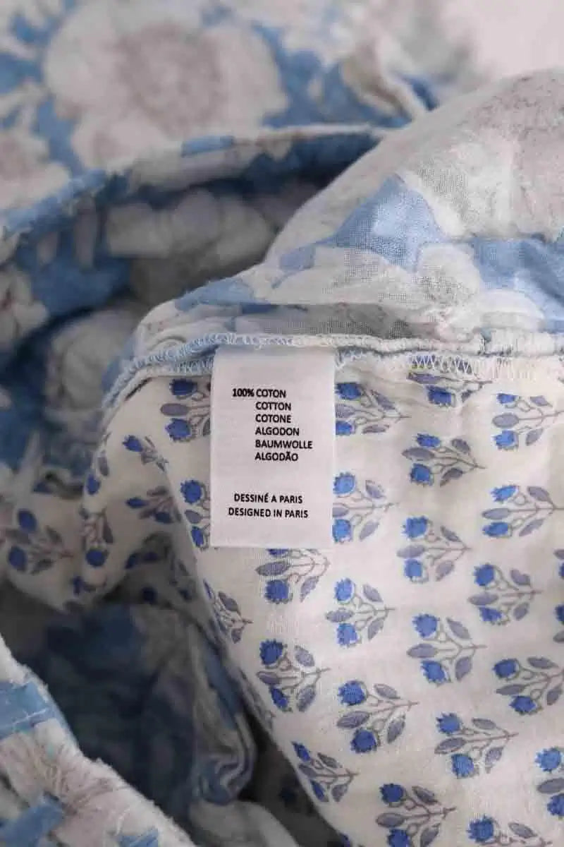 Pantalon droit Antik Batik Bleu en Coton