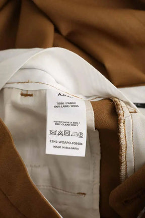 Pantalon droit APC Marron en Laine