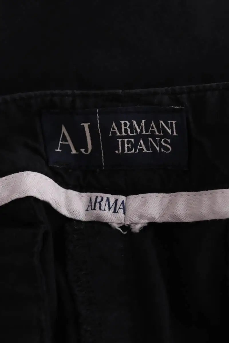 Pantalon droit Armani Jeans Noir en Coton