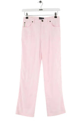 Pantalon droit Armani Jeans Rose en Lin, taille XS - Seconde Main