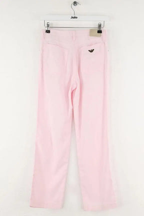 Pantalon droit Armani Jeans Rose en Lin