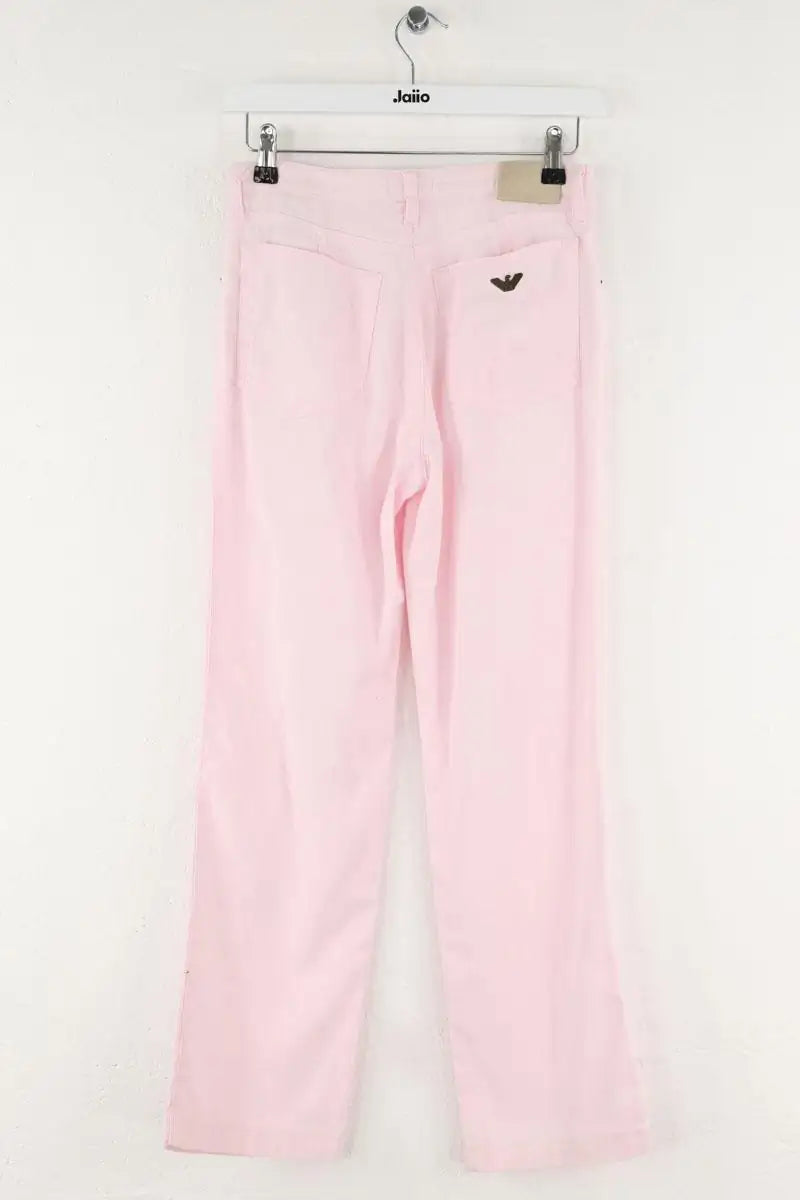 Pantalon droit Armani Jeans Rose en Lin