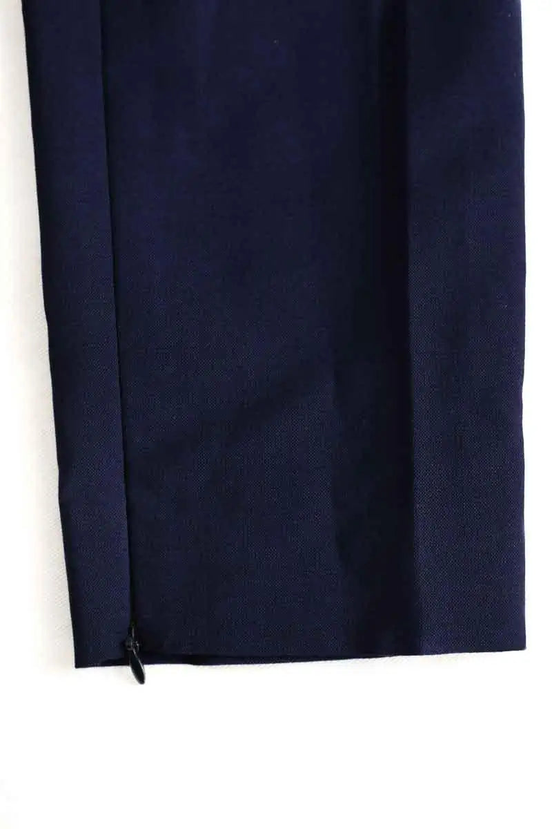 Pantalon droit Balenciaga Bleu en Laine