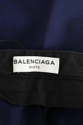Pantalon droit Balenciaga Bleu en Laine