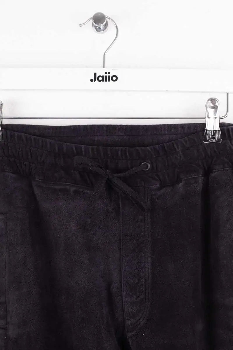 Pantalon droit Balmain Noir en Daim