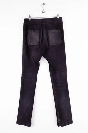 Pantalon droit Balmain Noir en Daim