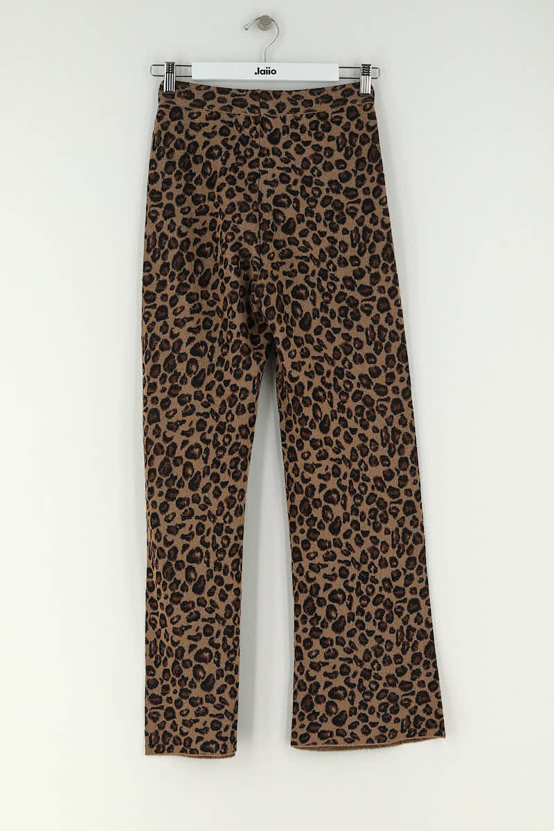 Pantalon droit Balzac Marron en Viscose