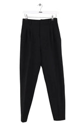 Pantalon droit Balzac Noir en Laine, taille XS - Seconde Main