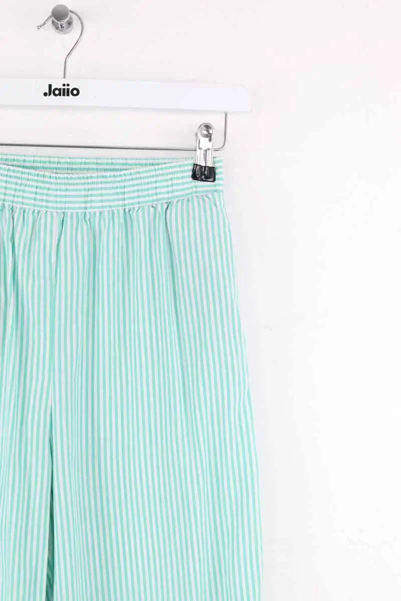 Pantalon droit Balzac Turquoise en Coton