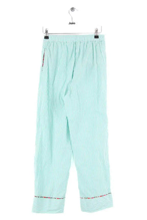 Pantalon droit Balzac Turquoise en Coton