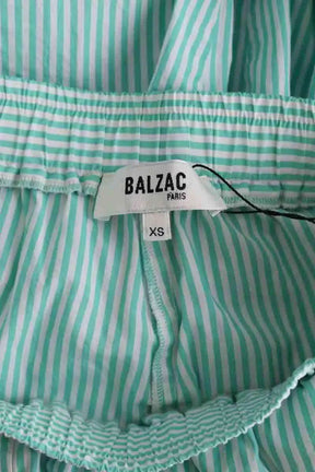 Pantalon droit Balzac Turquoise en Coton