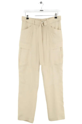 Pantalon droit Barbara Bui Ecru en Polyester, taille M - Seconde Main