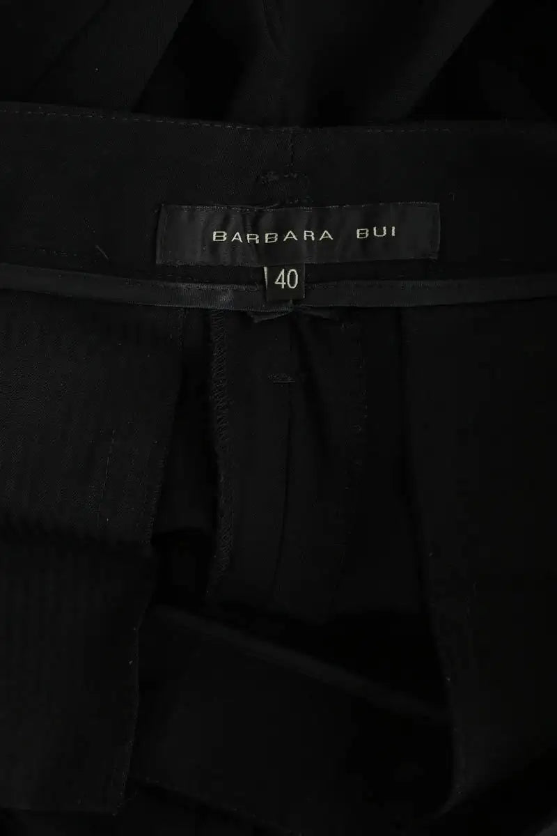 Pantalon droit Barbara Bui Noir en Laine
