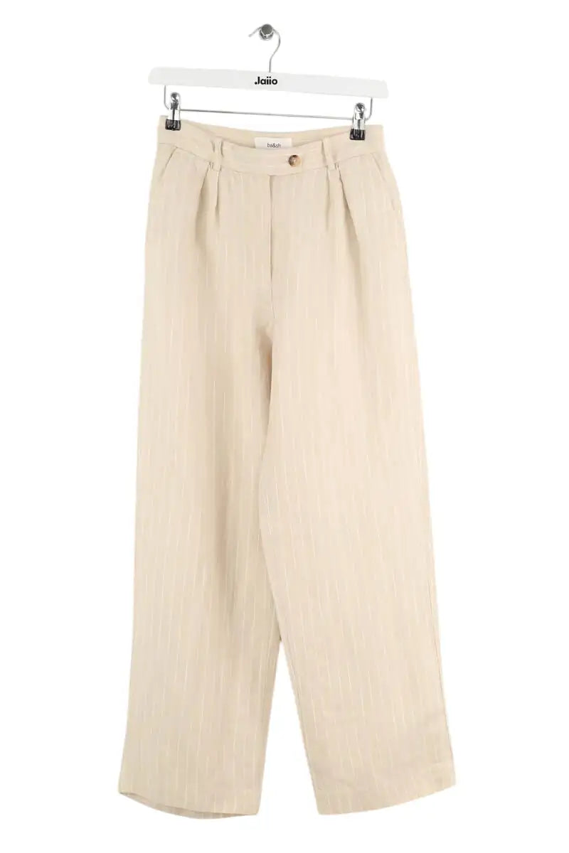 Pantalon droit Ba&Sh Beige en Viscose, taille S - Seconde Main