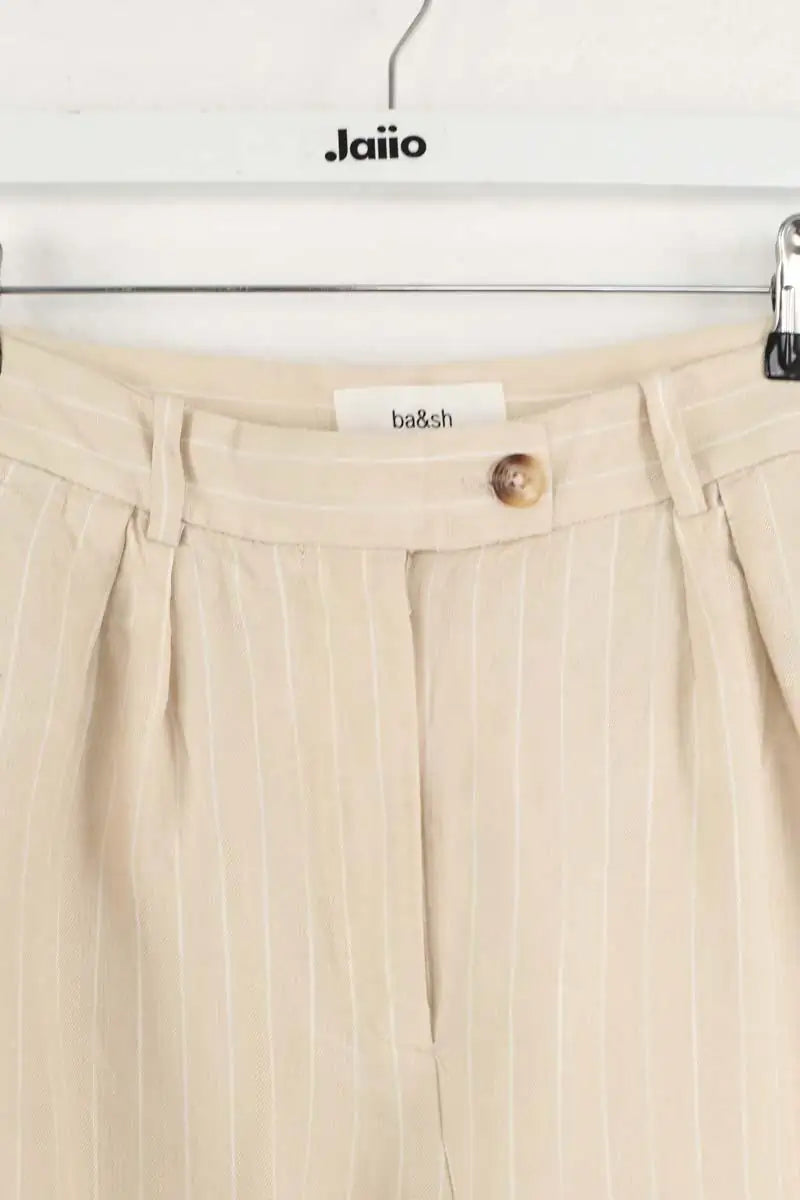 Pantalon droit Ba&Sh Beige en Viscose