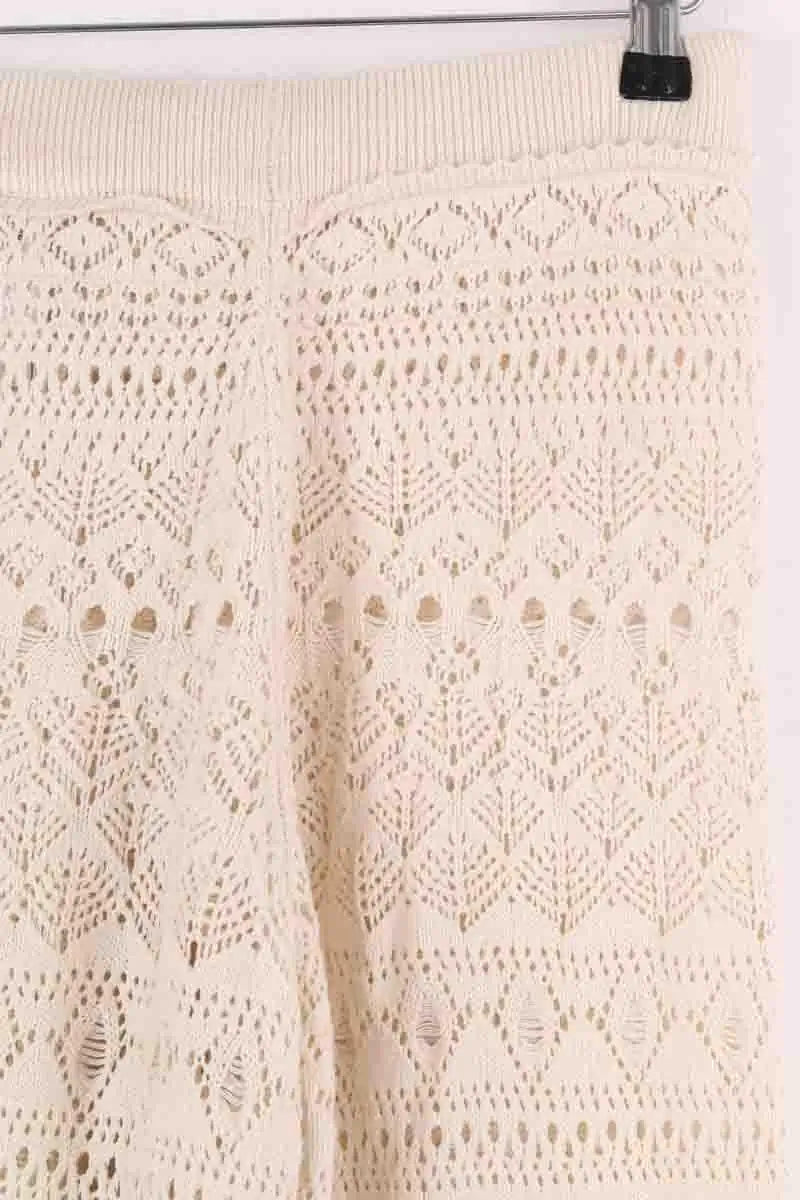 Pantalon droit Ba&Sh Ecru en Coton