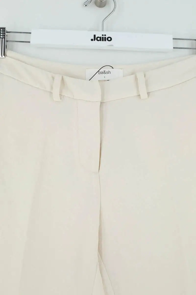 Pantalon droit Ba&Sh Ecru en Synthétique