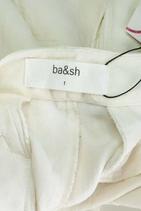 Pantalon droit Ba&Sh Ecru en Synthétique