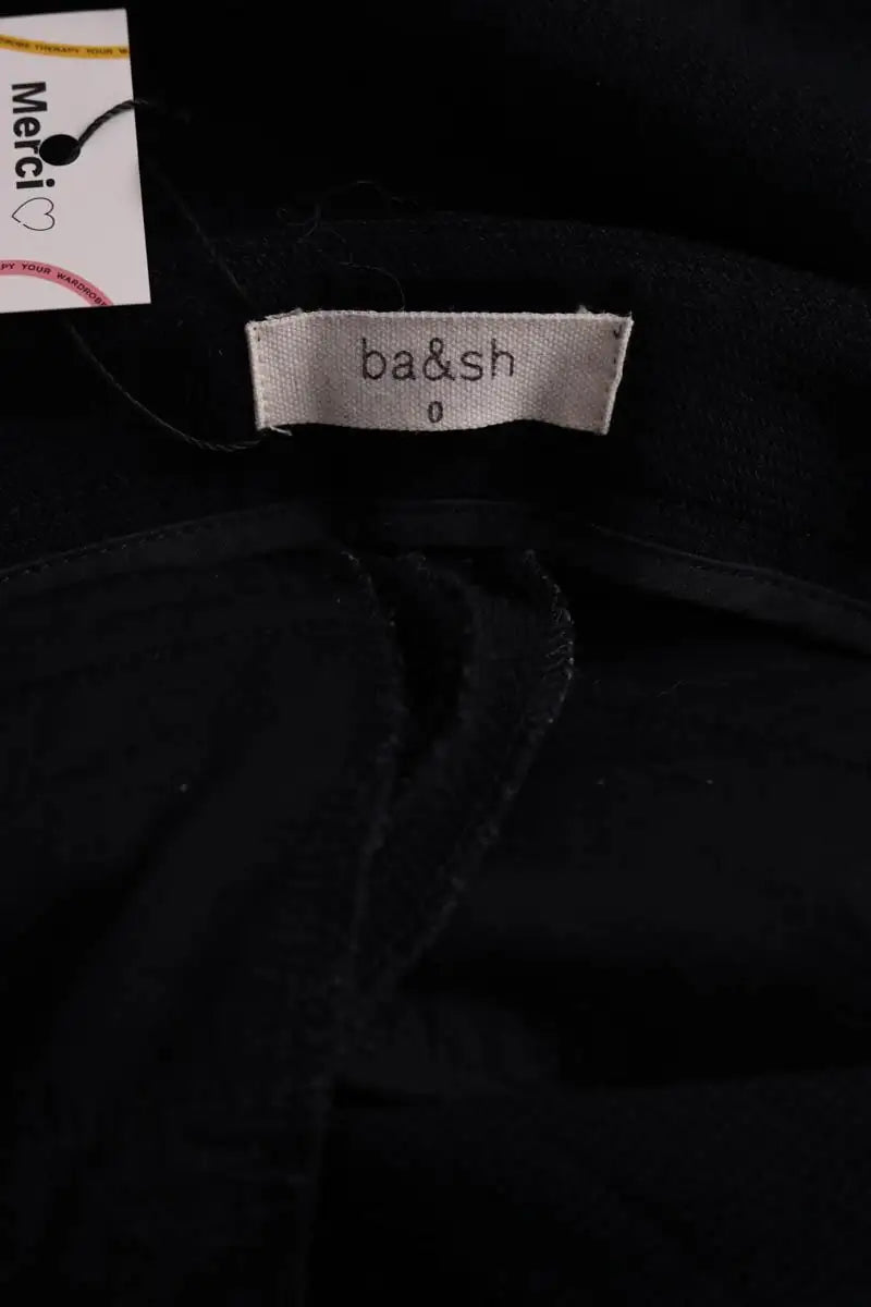 Pantalon droit Ba&Sh Marine en Synthétique