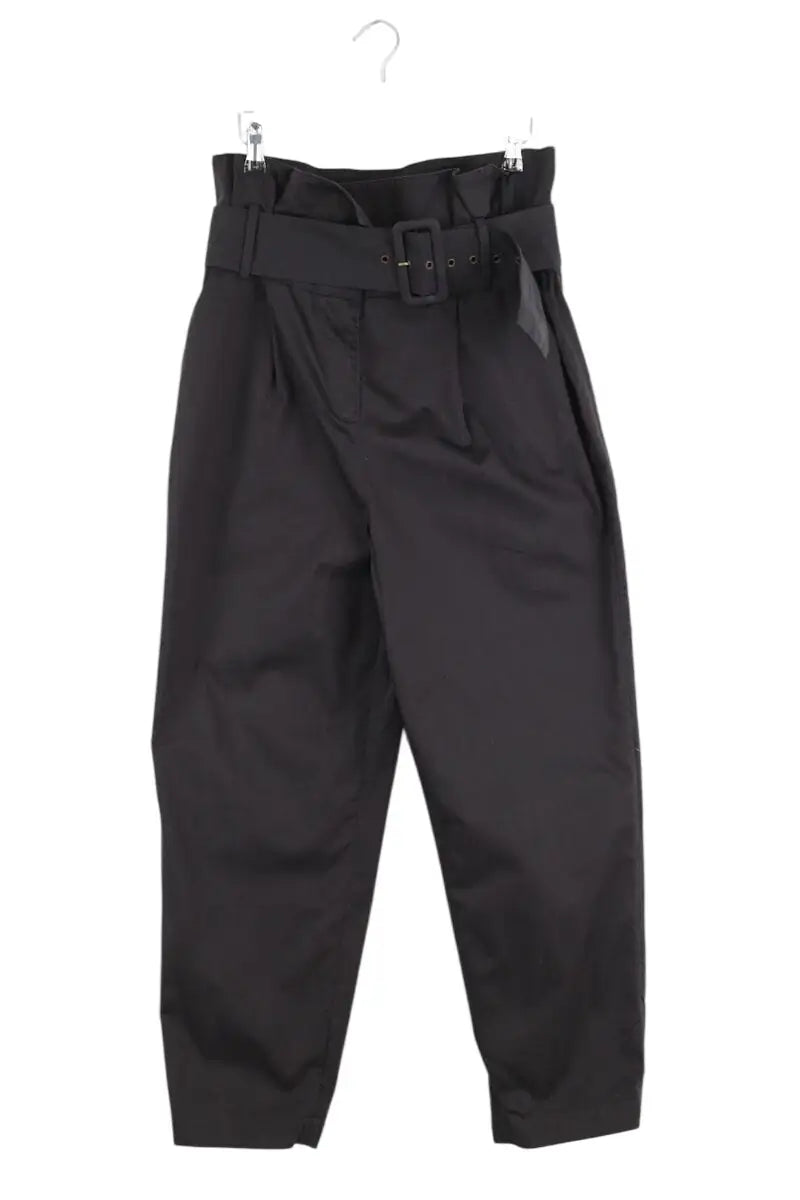 Pantalon droit Ba&Sh Noir en Coton, taille L - Seconde Main