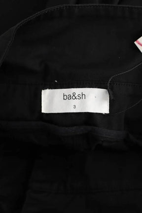 Pantalon droit Ba&Sh Noir en Coton