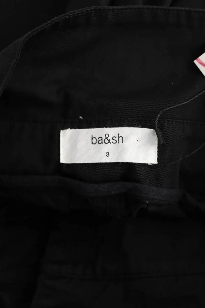 Pantalon droit Ba&Sh Noir en Coton