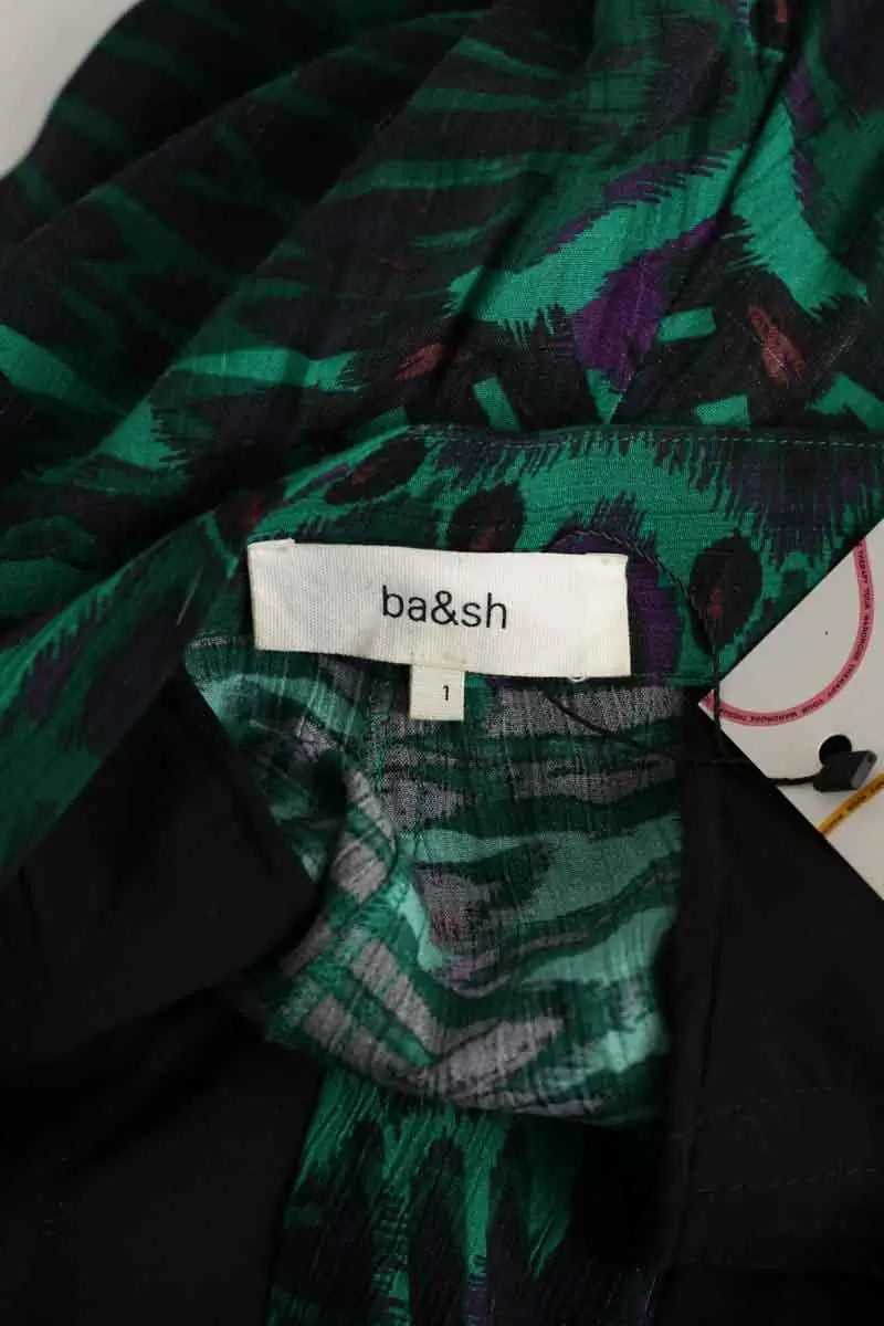 Pantalon droit Ba&Sh Vert en Viscose