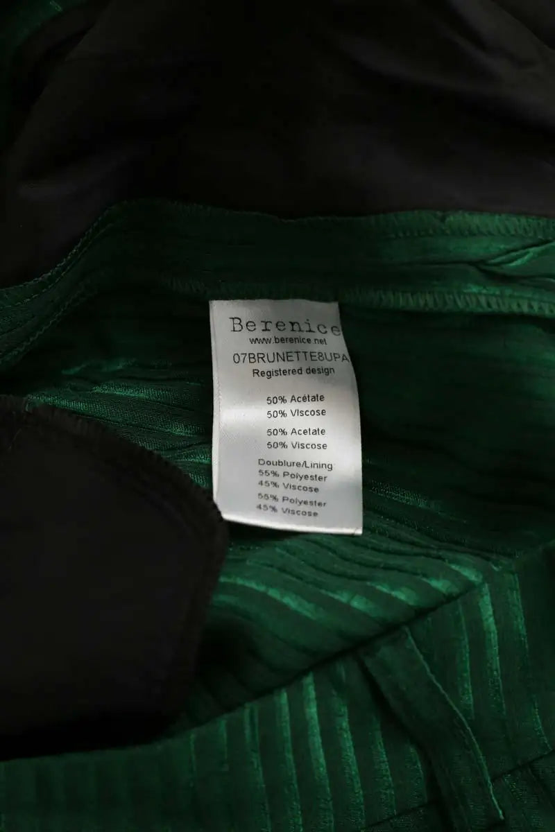 Pantalon droit Berenice Vert en Synthétique